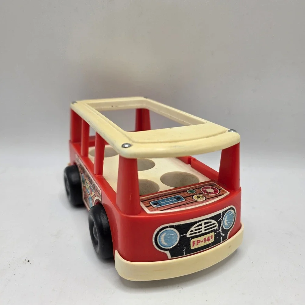 Fisher-Price‎ Mini-Van Kids Red Vintage 1969 Little People Toy Vehicle